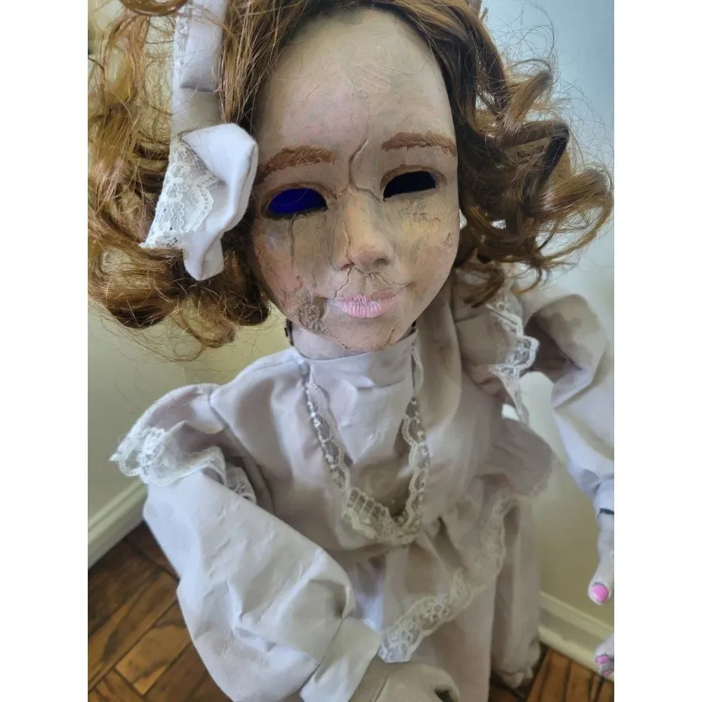 Halloween haunted child girl prop light‎ life size sound